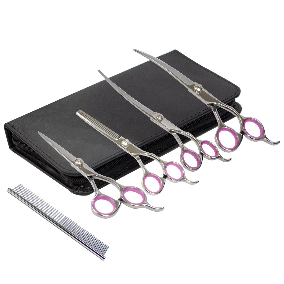 【新品即納】ペットトリミングセット 『5点セット』 収納ケース付 トリミングはさみ ペット用 トリマー拍卖