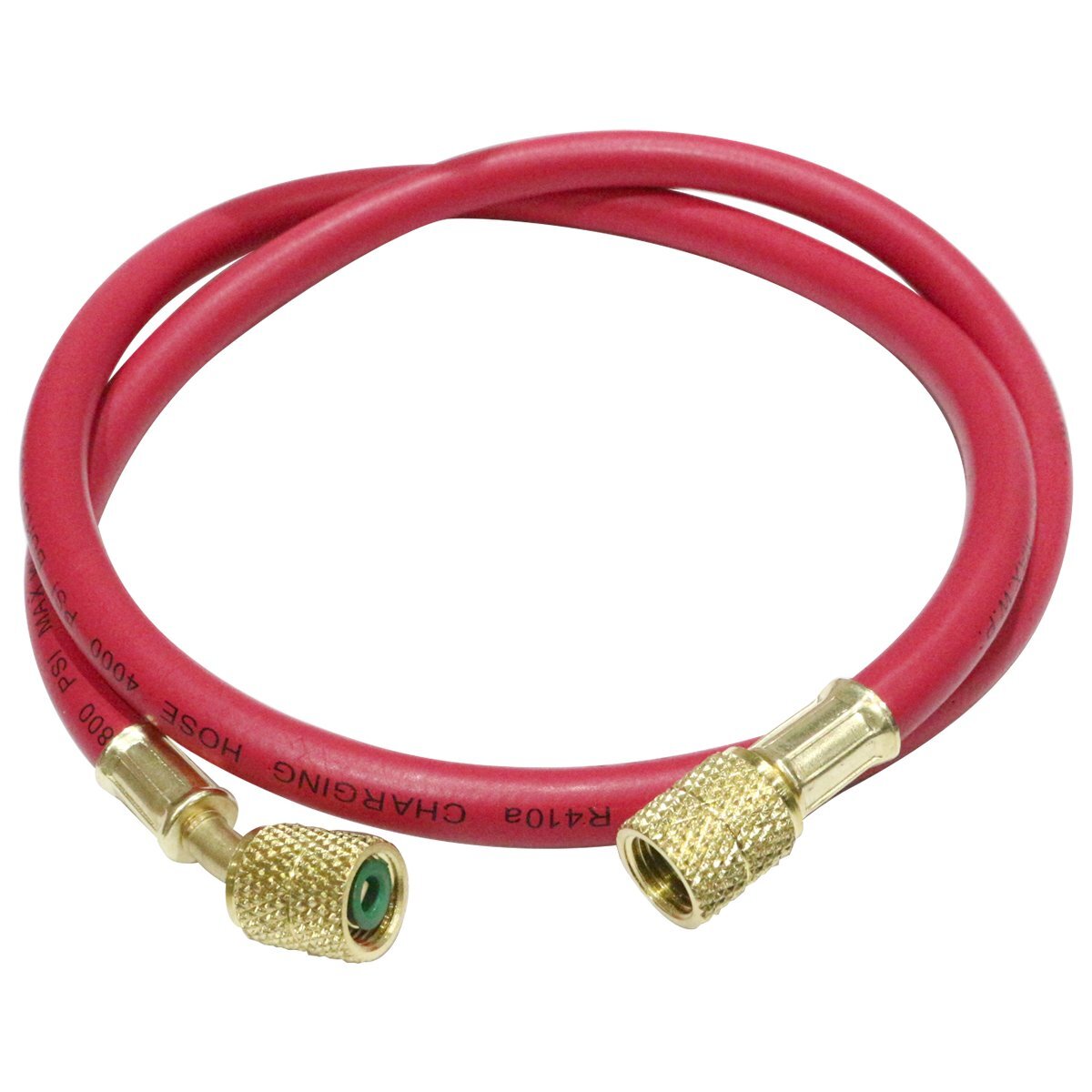 【新品即納】5/16 × 5/16 エアコン ガス チャージホース R410A R32 冷媒用 全長90cm 900mm 変換アダプター 不要 5/16SAE × 5/16SAE 赤拍卖