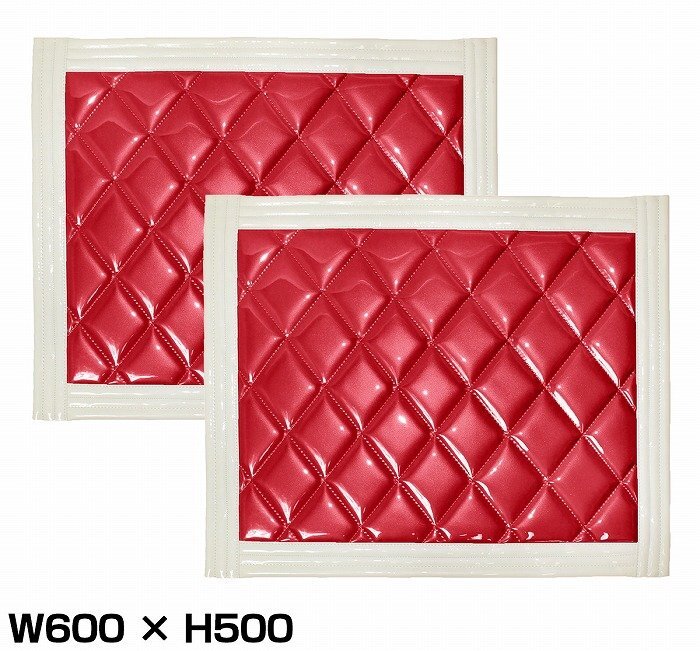 【新品即納】『2枚』 トラック 泥除け マット マッドフラップ 600mm×500mm 60cm×50cm ホワイト×レッド拍卖