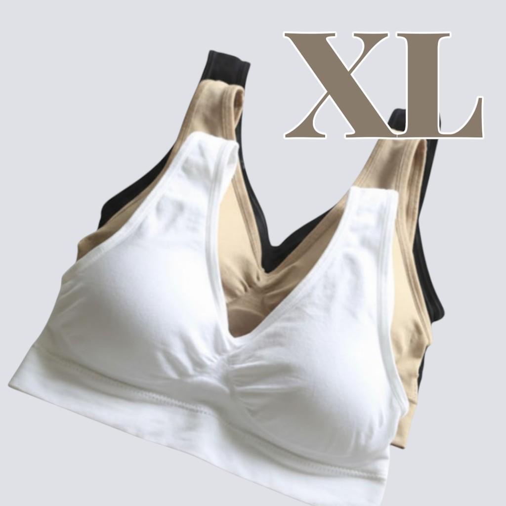 ジニエブラ XL 3枚セット ブラック ベージュ ホワイト スポーツブラ拍卖