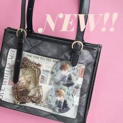 新入荷 痛バッグ 推し活 ショルダーバッグ トートバッグ ブラック拍卖