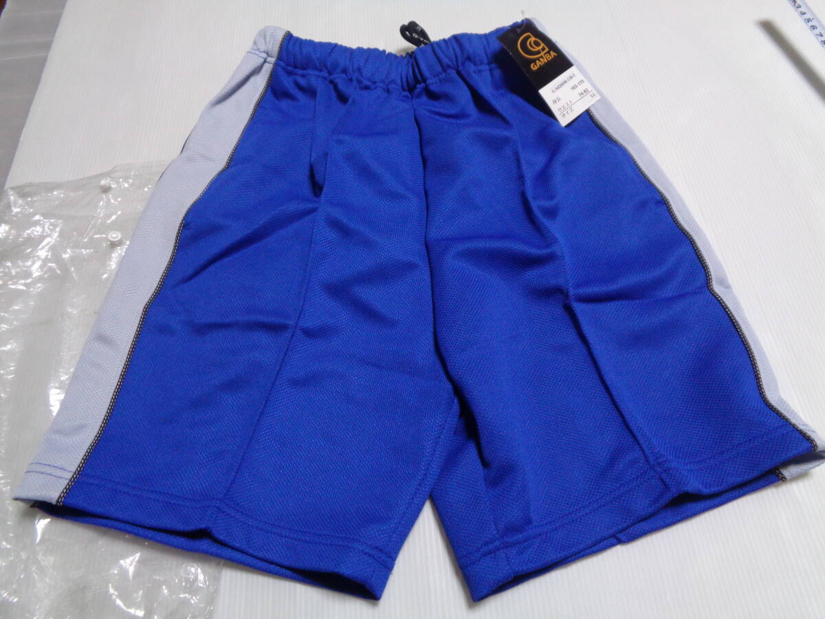 LL 青×グレー ダービースター GANBA ジャージ ショートパンツ 体操着 体操服 レトロ 未使用拍卖
