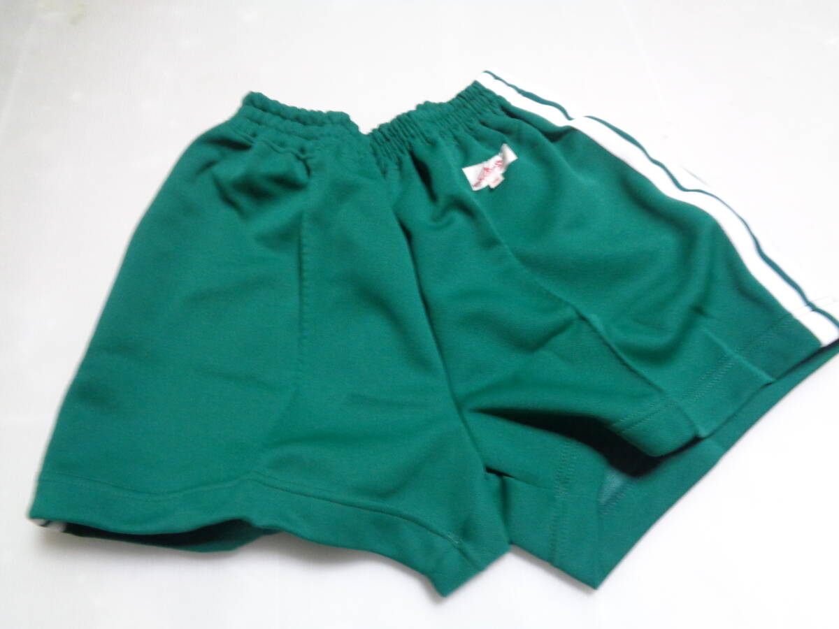 2L 緑×白 ジーses 短パン ショートパンツ 体操着 体操服 昭和レトロ 未使用拍卖
