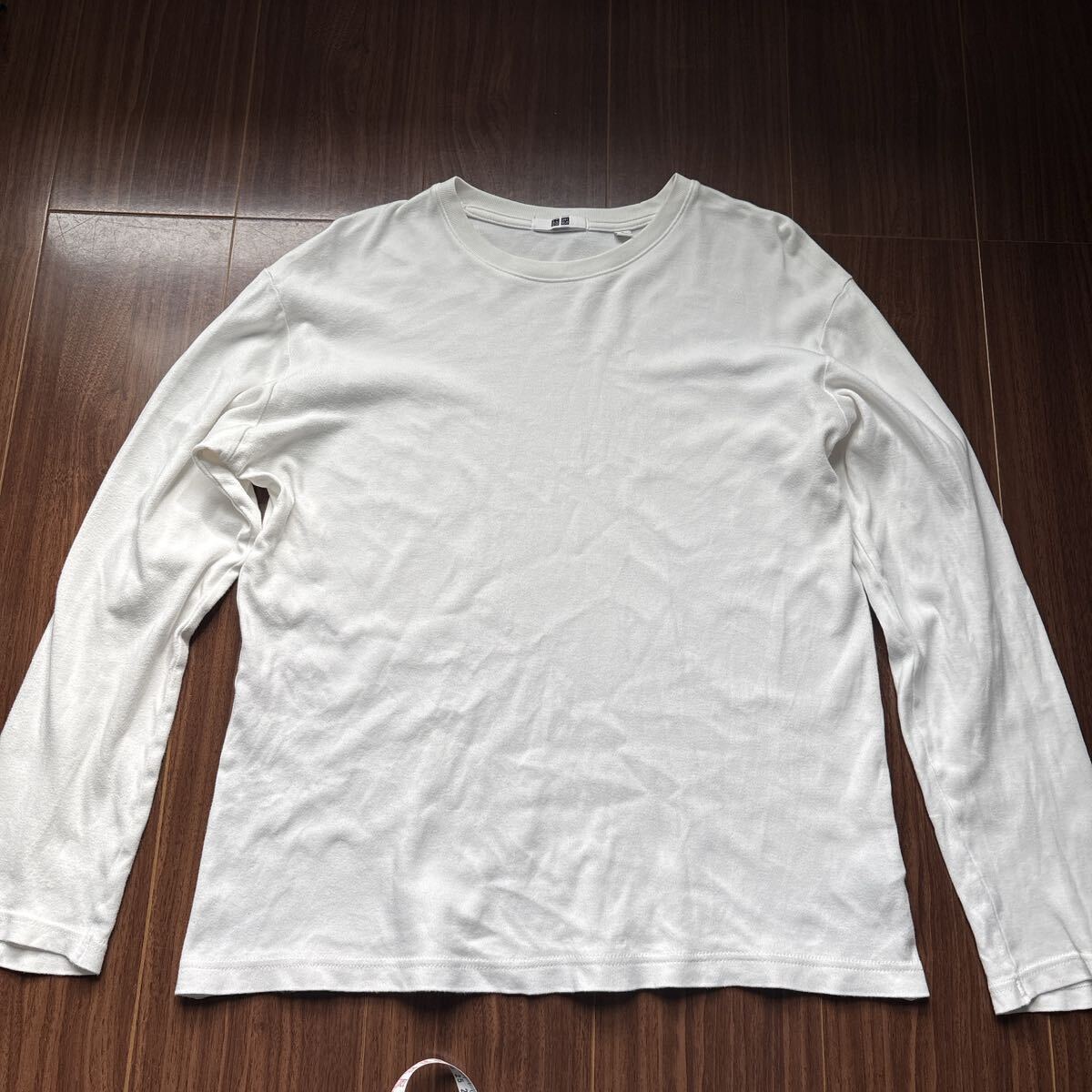 UNIQLO ユニクロ メンズ 長袖Tシャツ M 白 ホワイト拍卖