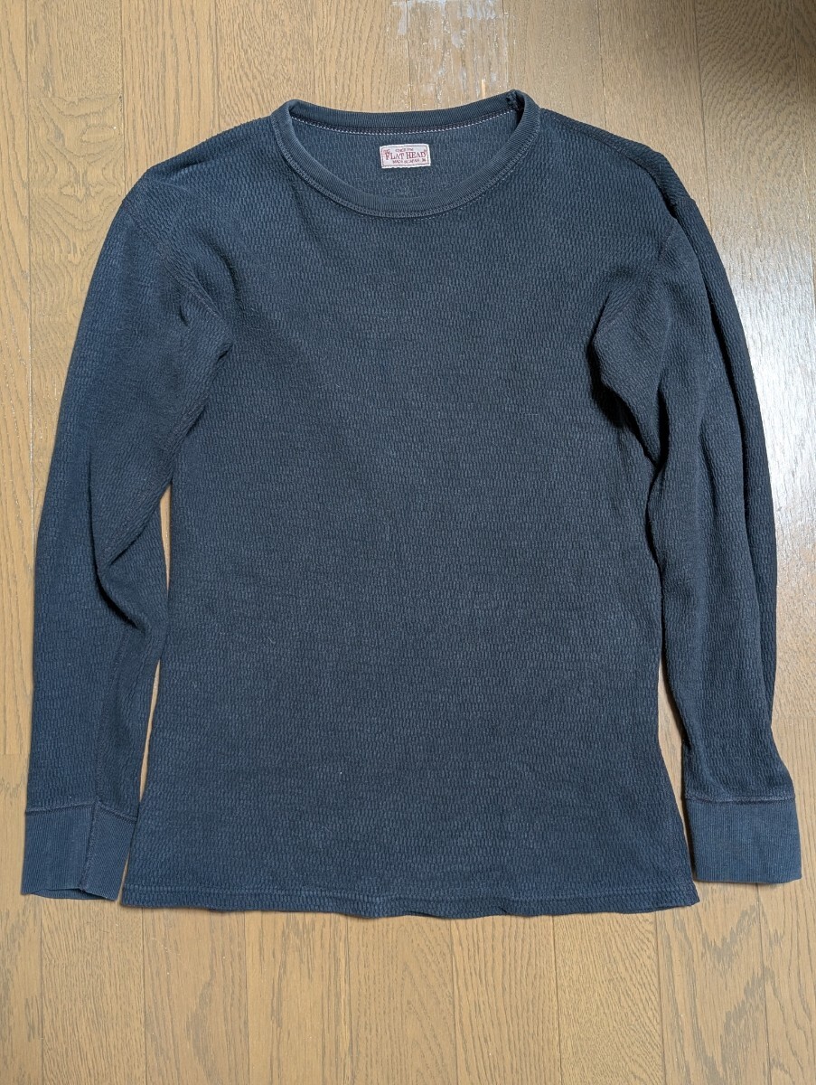 flathead フラットヘッド サーマルシャツ 黒 長袖 36サイズ warehouse denime resolute fullcount sugarcane realmaccoys拍卖