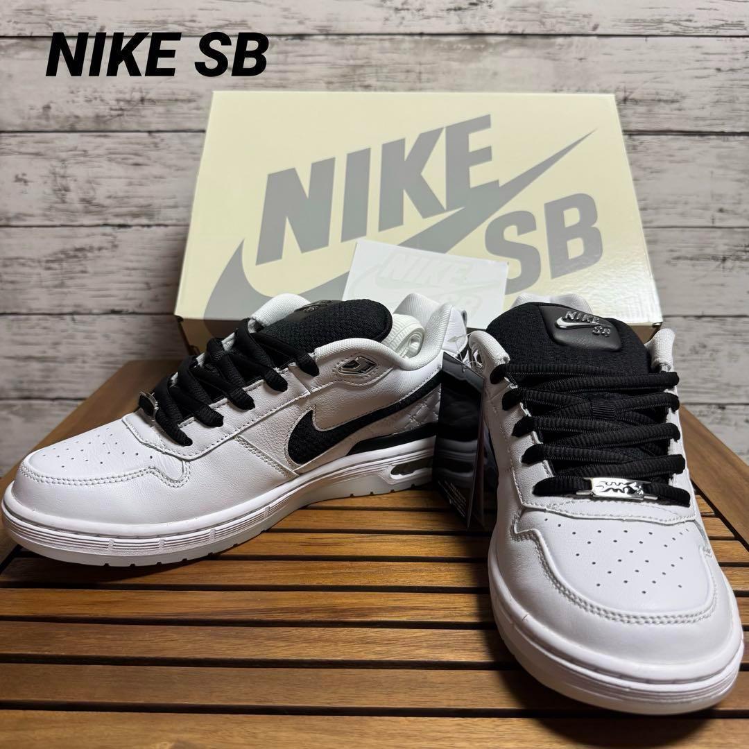 11【新品】ナイキSB ピーロッド1 レトロ ホワイトアンドブラック 28cm拍卖