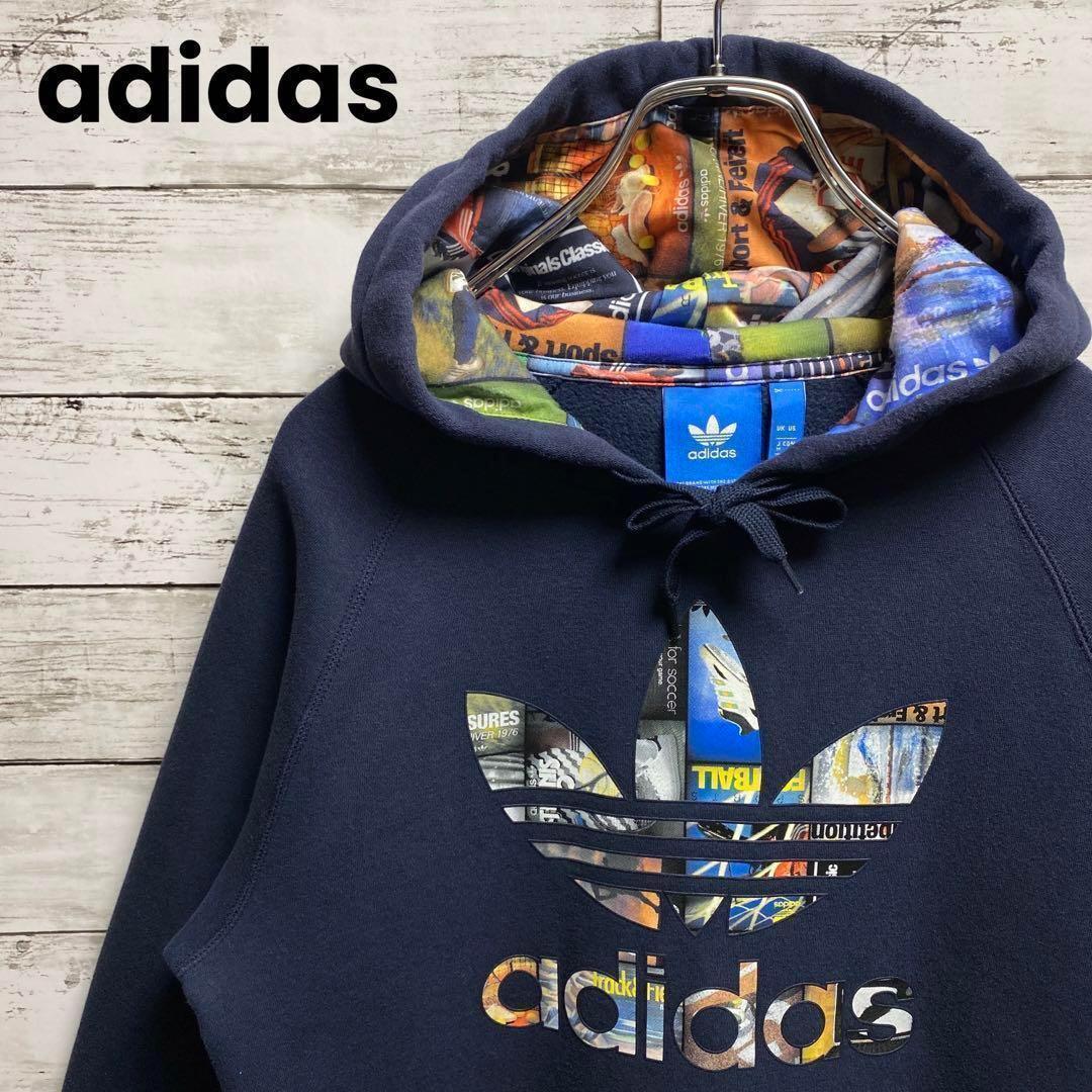 P167【美品】アディダス 土屋太鳳着用 ビッグロゴ レア パーカー拍卖