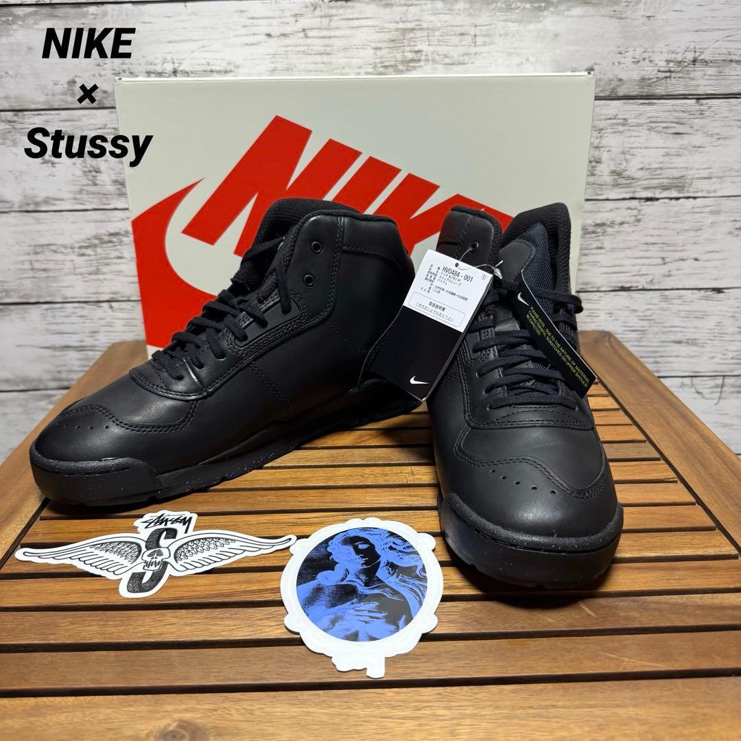 1【新品】ステューシー × ナイキ エアバルトロ ハイ "ブラック/ホワイト"拍卖