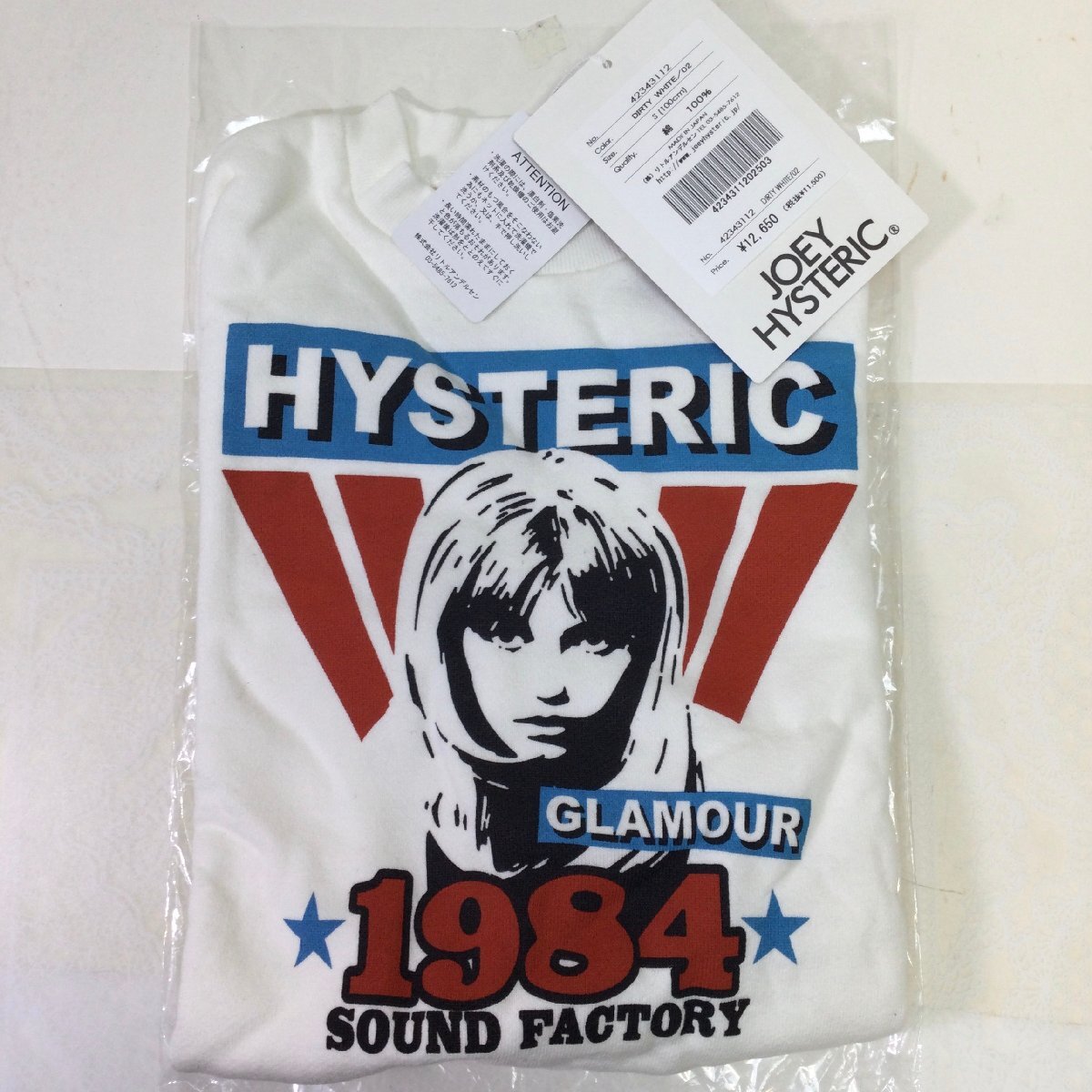 【未使用品/CH】JOEY HYSTERIC ジョーイ ヒステリック 子供服 トレーナー 綿100% Sサイズ 100cm キッズ ファッション MZ1103/001拍卖