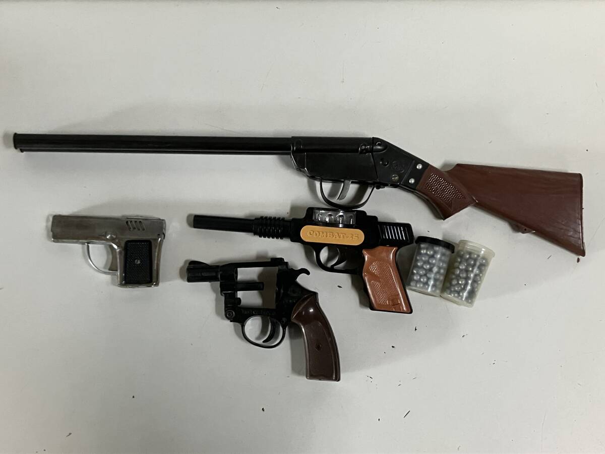 D231◆トイガン◆玩具 トイガン まとめ売り ピストル ライフル コルト風 リボルバー BB弾付き レトロ 玩具 当時物拍卖