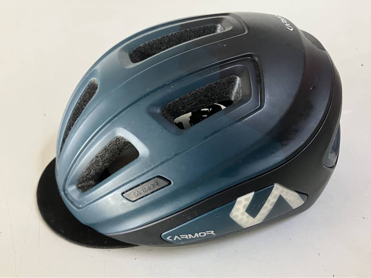 ⑲237◆Karmor カーマー◆サイクルヘルメット Prenda プレンダ ロードバイク用 軽量 エアロ 通気性良好 サイクルギア サイズ L 59-60cm拍卖