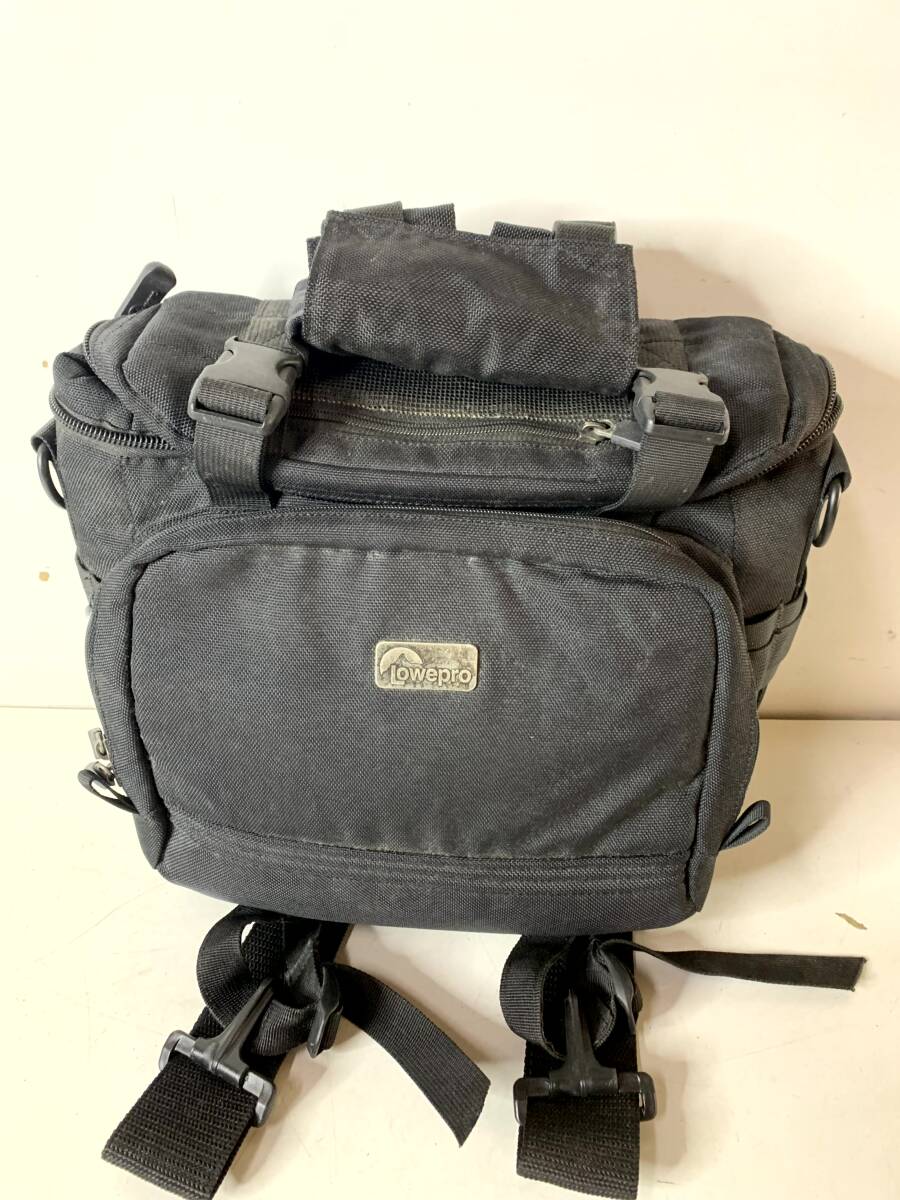 Zo148◆Lowepro ロープロ◆カメラバッグ カメラ 鞄 ケース PRO MAG 収納 リュック型 アクセサリー収納 ブラック 拍卖