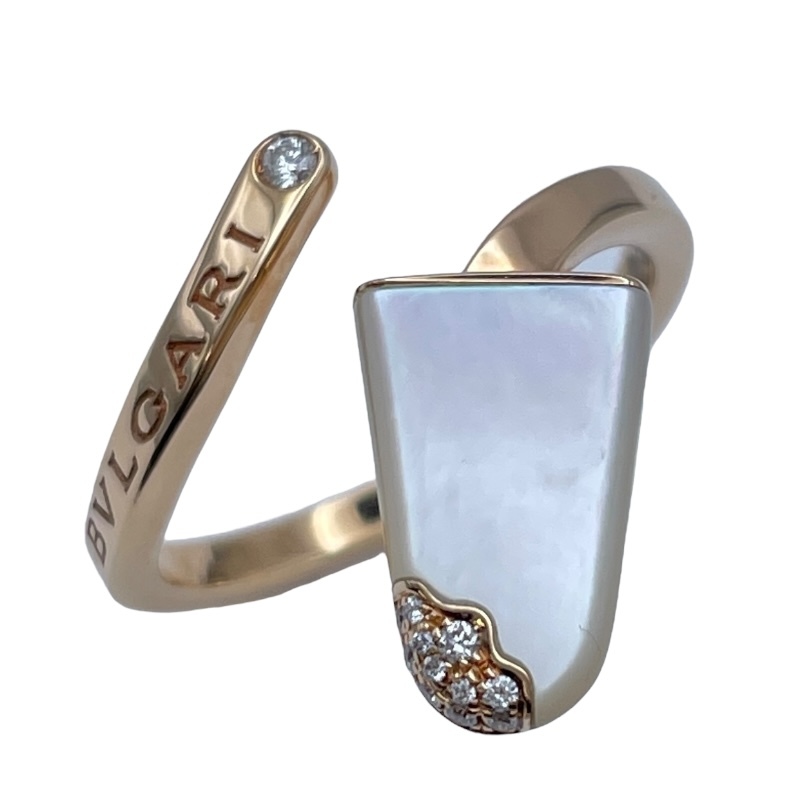 ブルガリ BVLGARI ジェラーティリング ピンクゴールド Au750 ジュエリー 中古拍卖