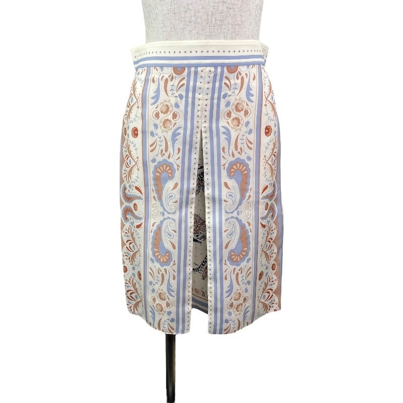 エルメス HERMES スカート 5E0343DS アイボリー シルク スカート レディース 中古拍卖