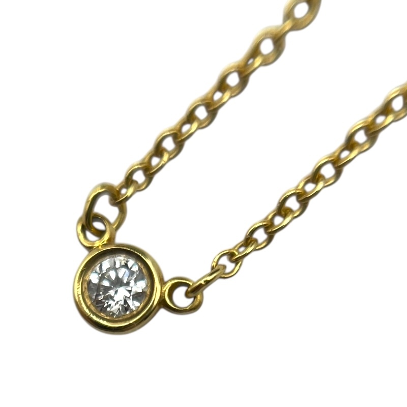 ティファニー TIFFANY&CO バイザヤードネックレス ゴールド AU750/ダイヤモンド ジュエリー 中古拍卖