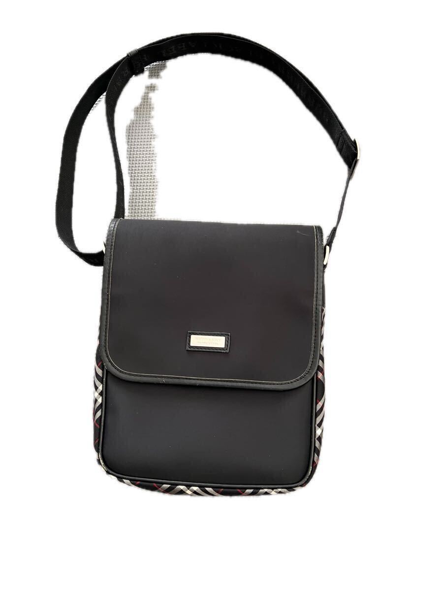 BURBERRY BLACK LABEL ノバチェック ショルダーバッグ 黒 バーバリー ブラックレーベル拍卖
