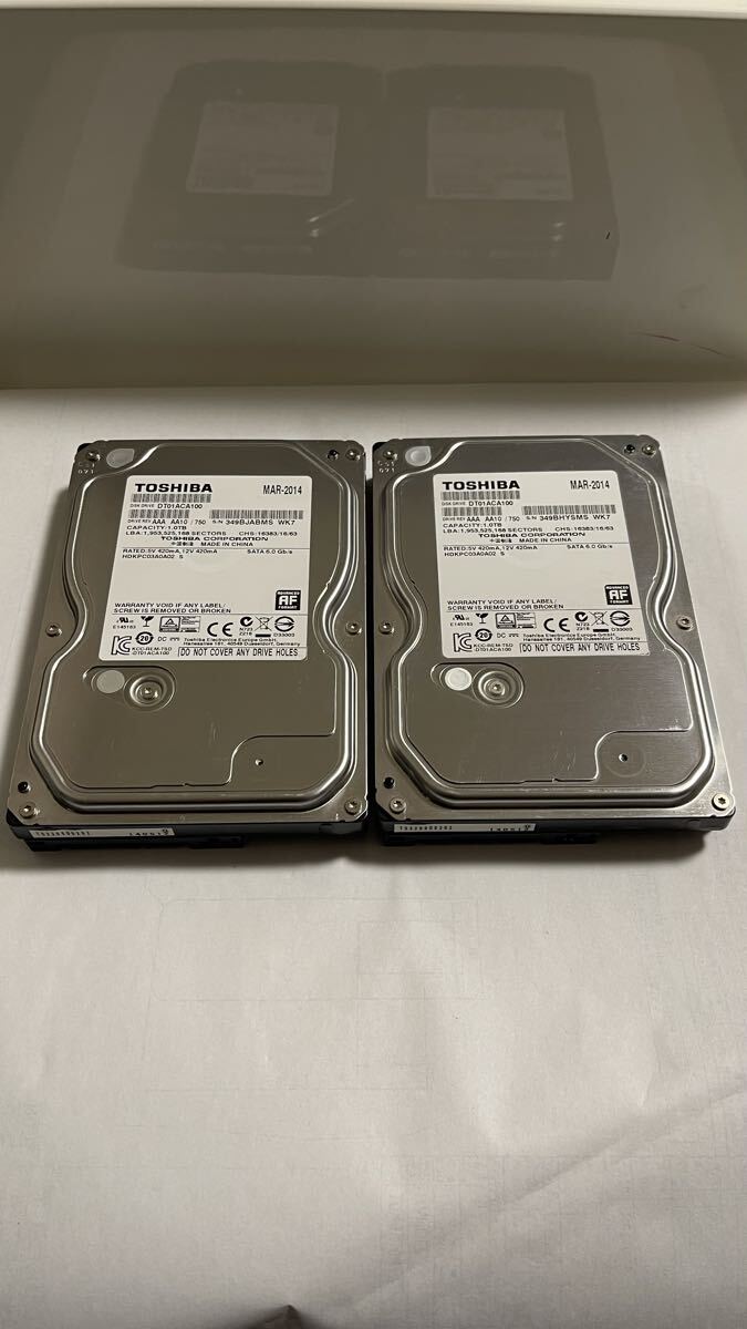 TOSHIBA HDD 1.0TB (2セット)拍卖