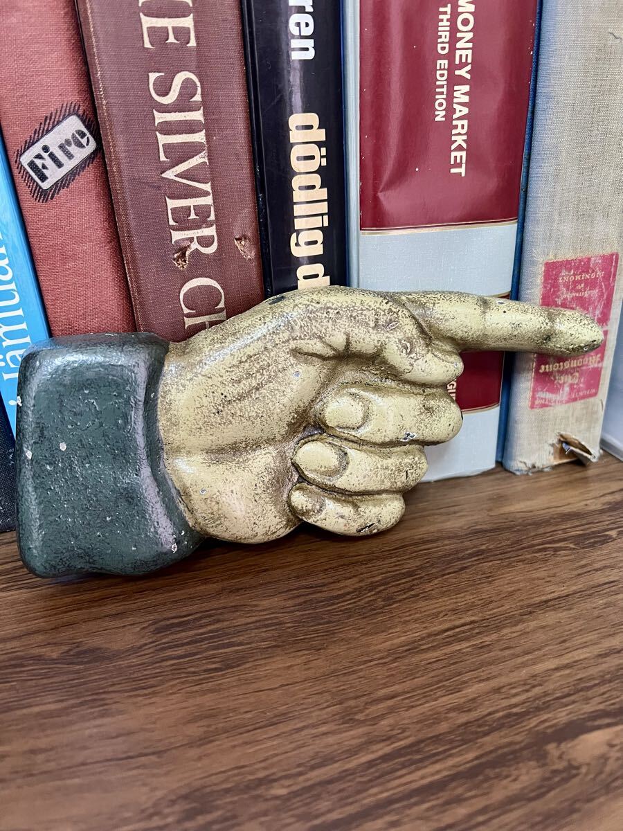 ハンドモチーフの壁掛けオブジェ ディスプレイ装飾小物 アンティーク調 ニューヨーク買付け品拍卖