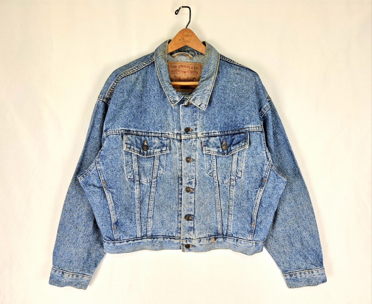 レアモデル 92年 USA製 levi's 70598 4891 サイドポケット付き ワイドシルエット デニムジャケット M 90s 90年代 アメリカ製 ビンテージ拍卖