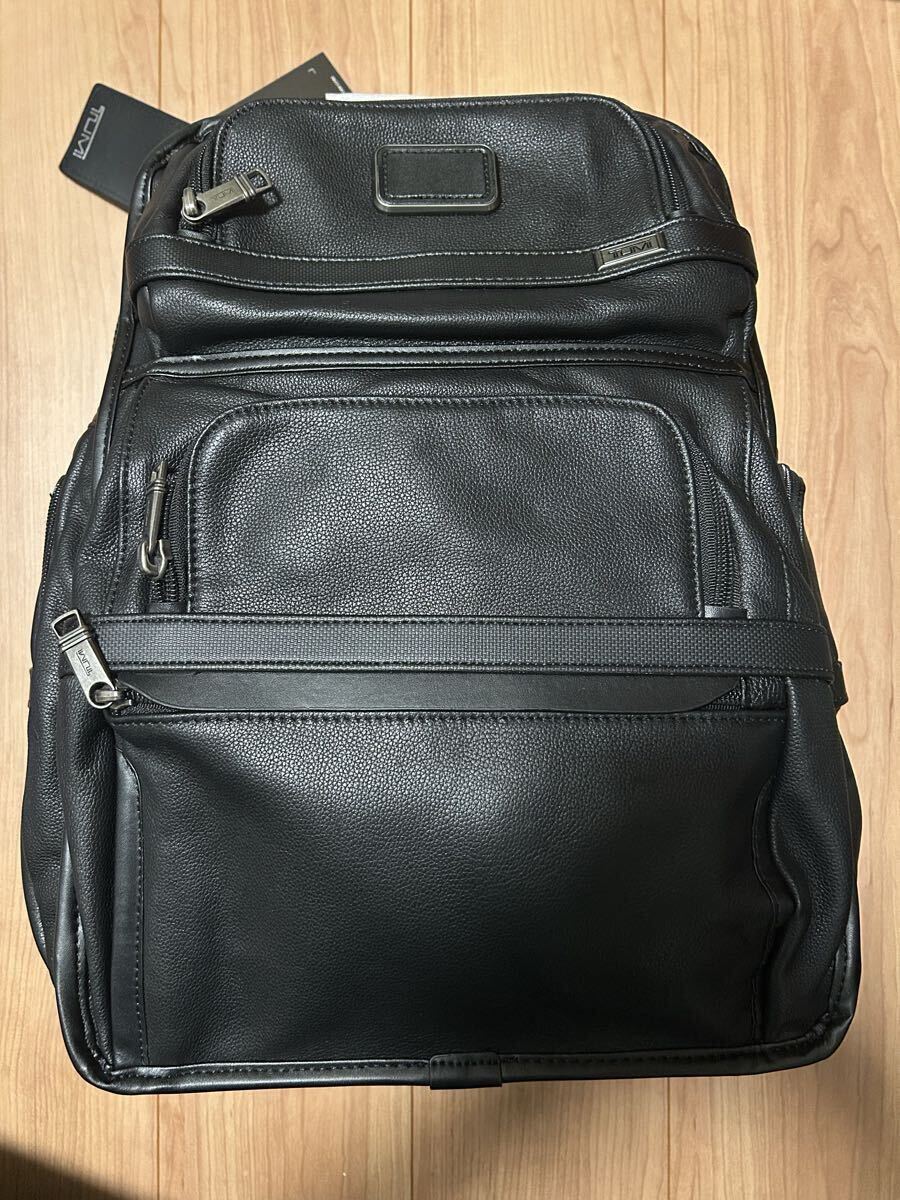 送料無料 未使用品 TUMI トゥミ レザーリュックサック アルファ3 ブラック ALPHA3 黒 本革仕様 アルファースリー拍卖