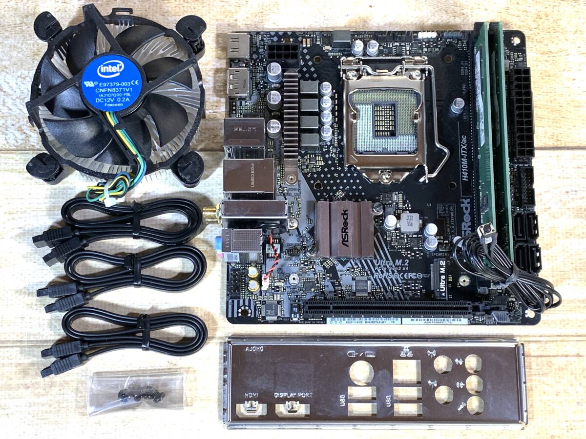 ★ASRoCK 使用少♪LGA1200 ITX M.2 無線LAN M.2 HDMI DP USB3.0 マザーボード H410M-ITX/ac // 8GBメモリ付属 良品美品★拍卖