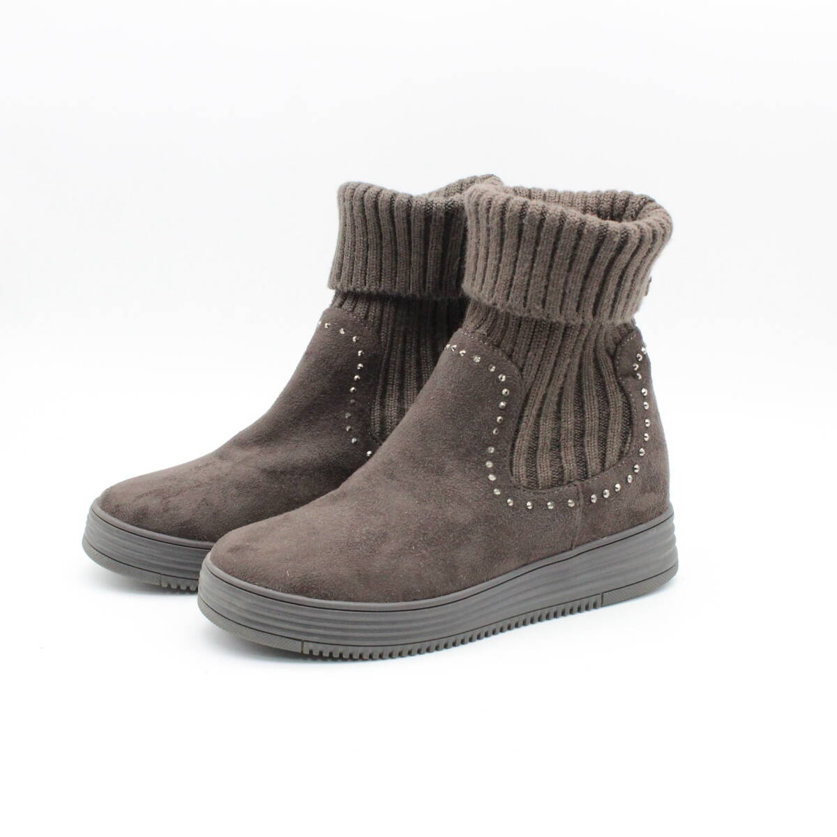 MUUM ムーム リブニットインヒールブーツ(M)美品拍卖