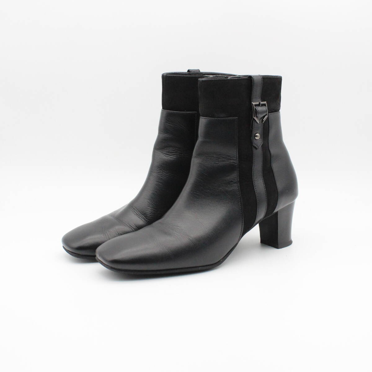 BARCLAY バークレー 異素材ベルトデザインブーツ(23.5cm)美品拍卖