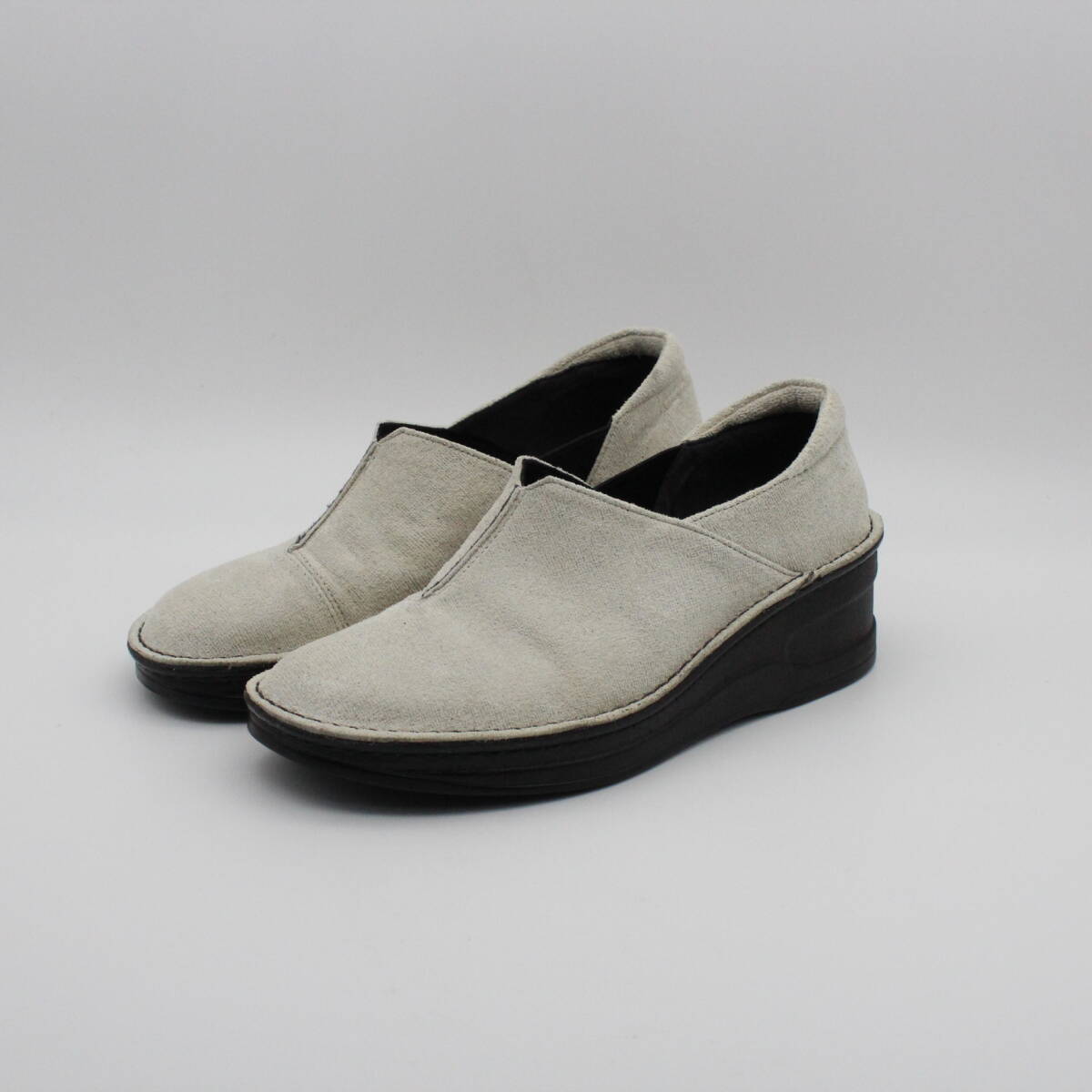 63■amu 本革コンフォートスリッポン(23.5cm3E)美品拍卖