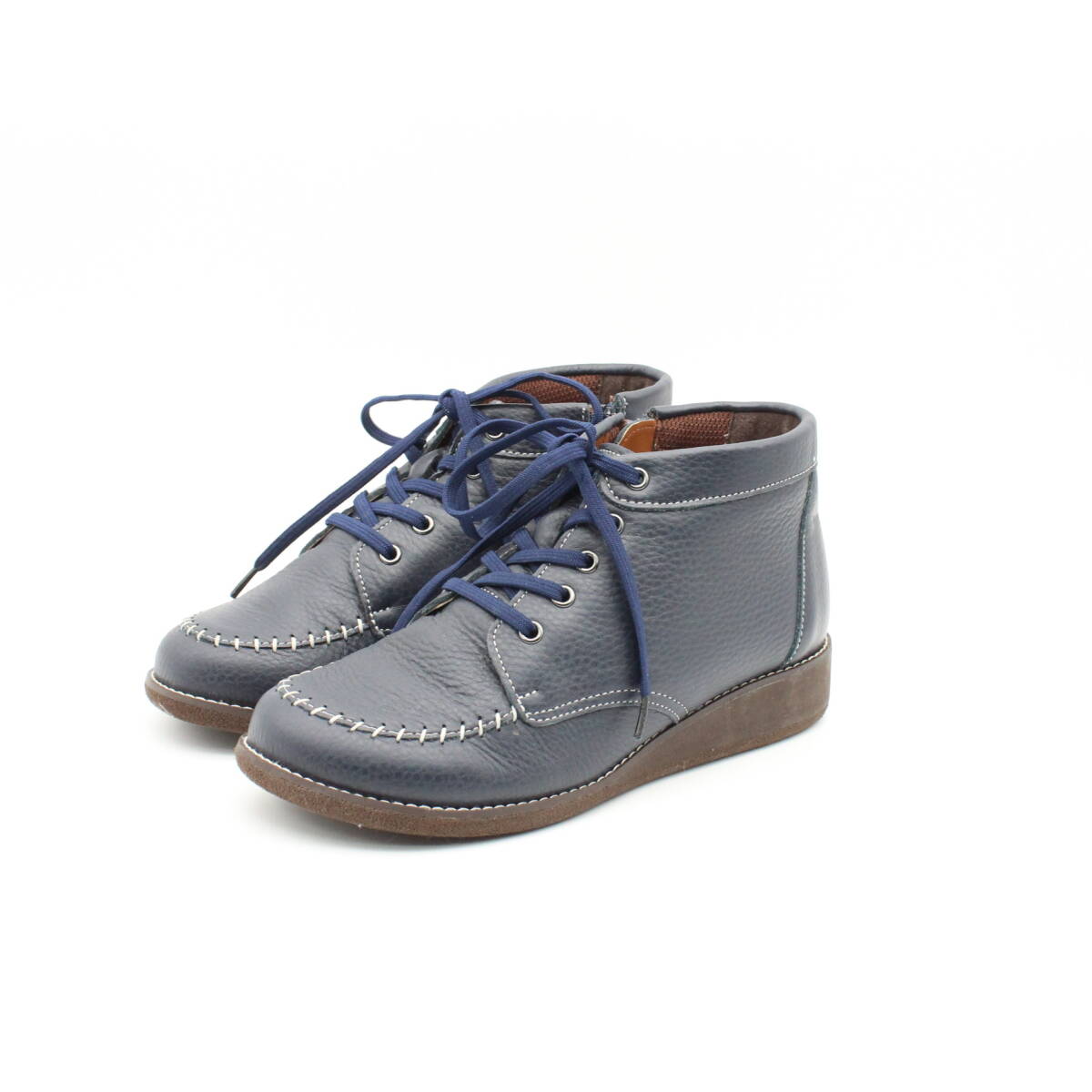 58■新品♪mode tokimi 本革レースアップブーツ(21.5cm4E)拍卖