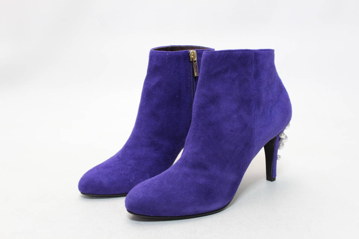 新品♪卑弥呼 オンルージュ パールデザインショートブーツ(23.5cm)/45拍卖