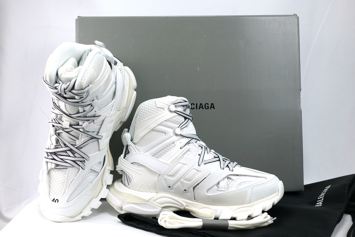 BALENCIAGA バレンシアガ TRACK HIKE トラック ハイカット スニーカー ホワイト 40サイズ(約26.5cm) 654867 W3CP3拍卖