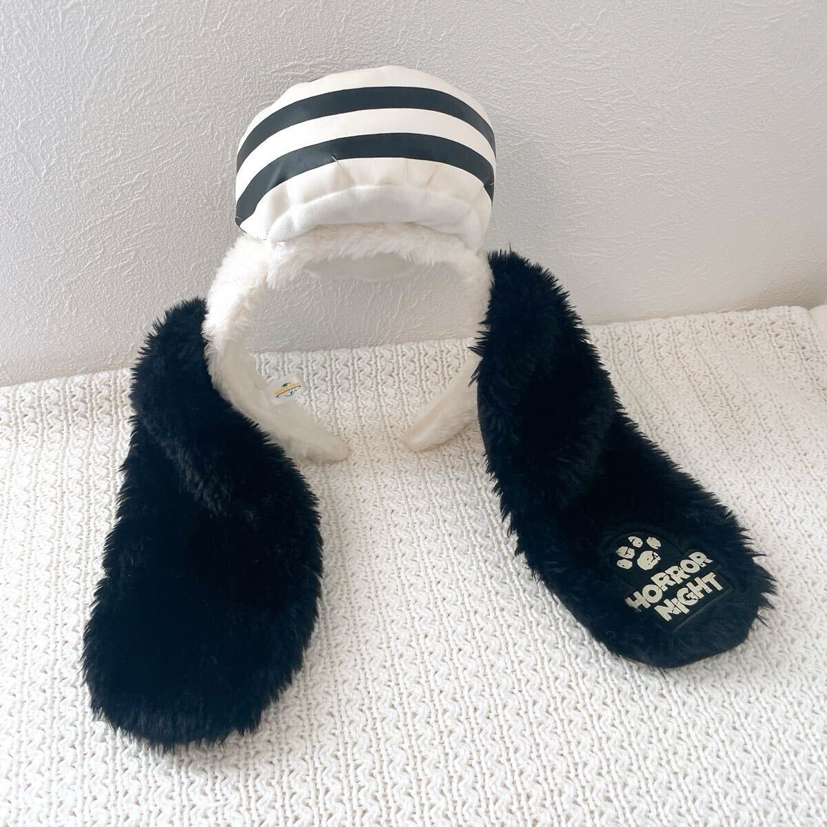 希少スヌーピーPEANUTSピーナッツSNOOPYユニバーサルスタジオ ジャパンUSJカチューシャ囚人ハロウィン ナイトUniversal Studios Japan拍卖