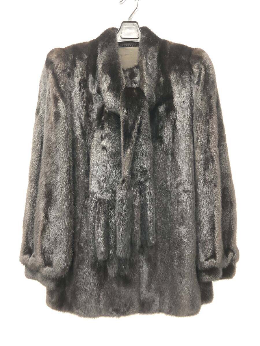 Chinchilla Elegant Deluxe チンチラ ストールデザイン ファーコート ミンク ダークブラウン 毛皮 ショート丈拍卖