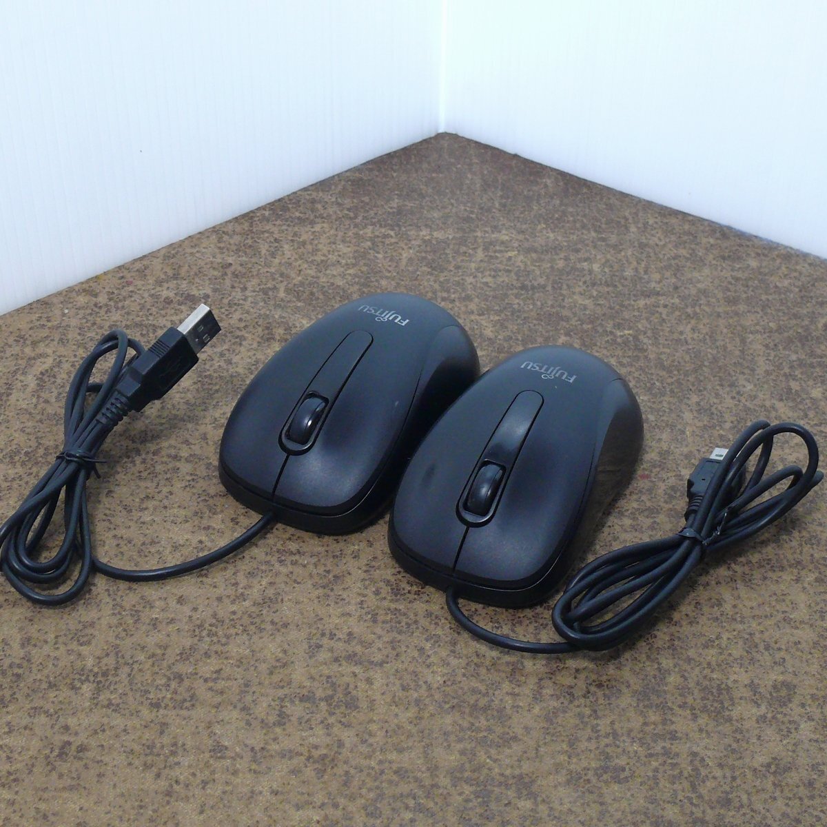 ma812/FUJITSU M520 MA106U USB接続光学式マウスx2個 /ケーブル長≒1m拍卖