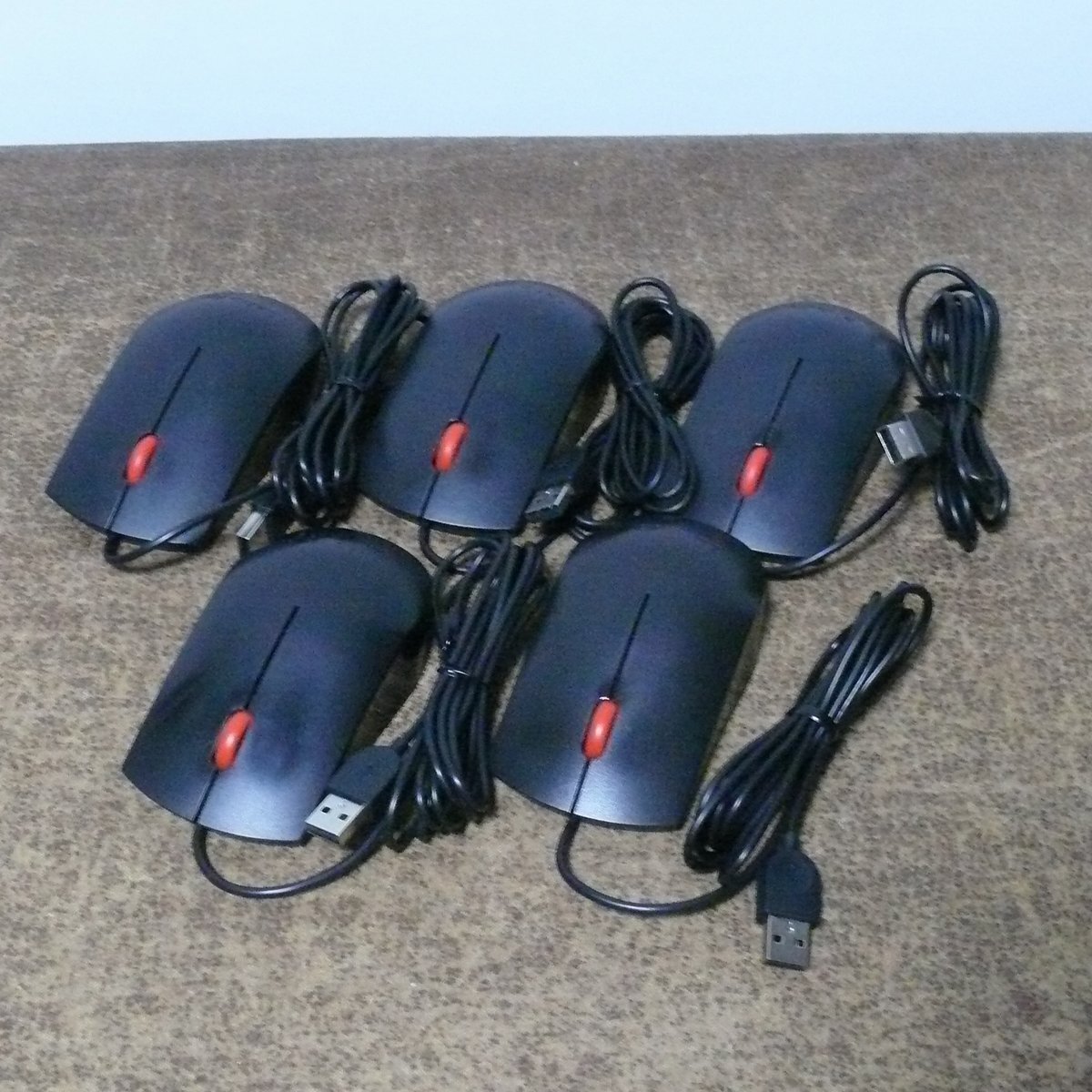 ma814/Lenovo USB光学式マウス SM-8823 黒x5個セット拍卖