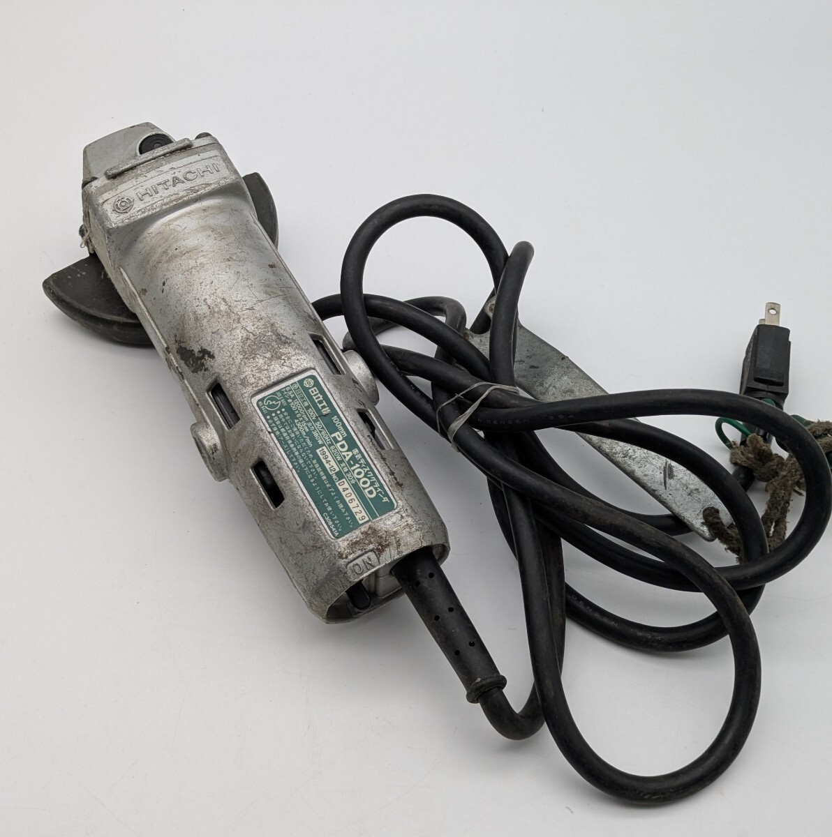 ●【500円スタート】②HITACHI 100mm 電気ディスクグラインダー PDA-100D 電動工具 日立 ディスクグラインダ 通電のみ確認済拍卖