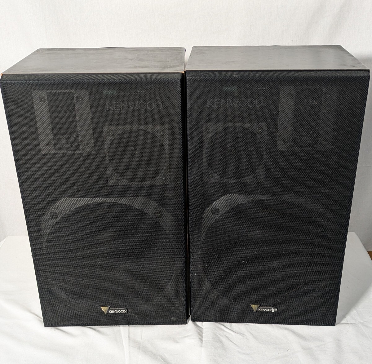 △【500円スタート】 KENWOOD スピーカー ペア ケンウッド MODEL S-5GV ブラック 黒 高さ約44cm 動作未確認拍卖
