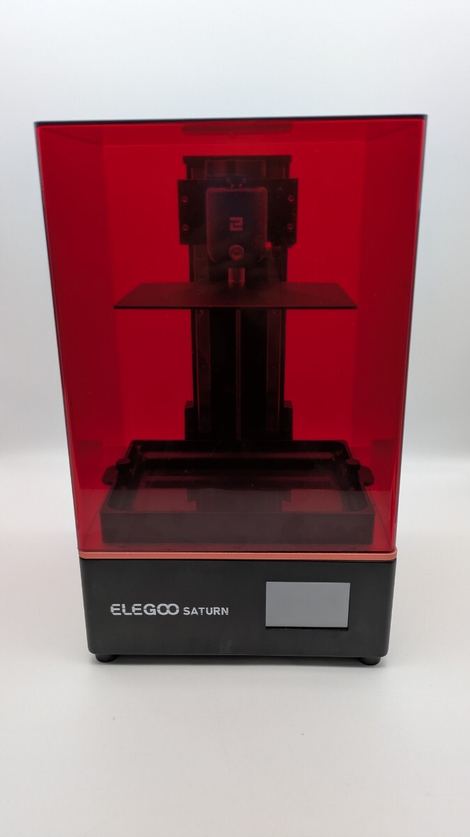 F【500円スタート】 ELEGOO SATURN 3Dプリンター 光造形 3D エレゴー 中部分 約21.5cm×14cm 通電のみ確認済拍卖