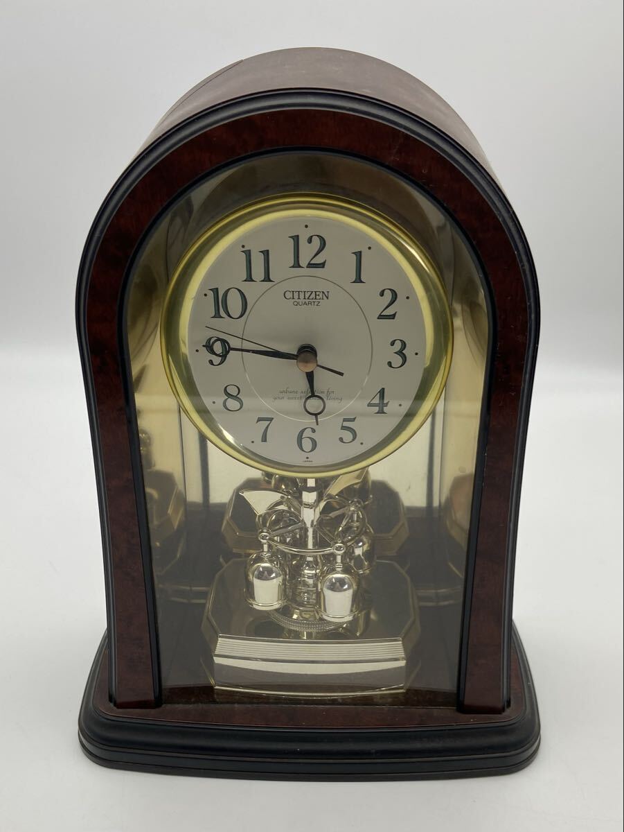 ●【500円スタート】CITIZEN 置き時計 QUARTZ シチズン 4SG673 置時計 インテリア 通電のみ確認済 拍卖