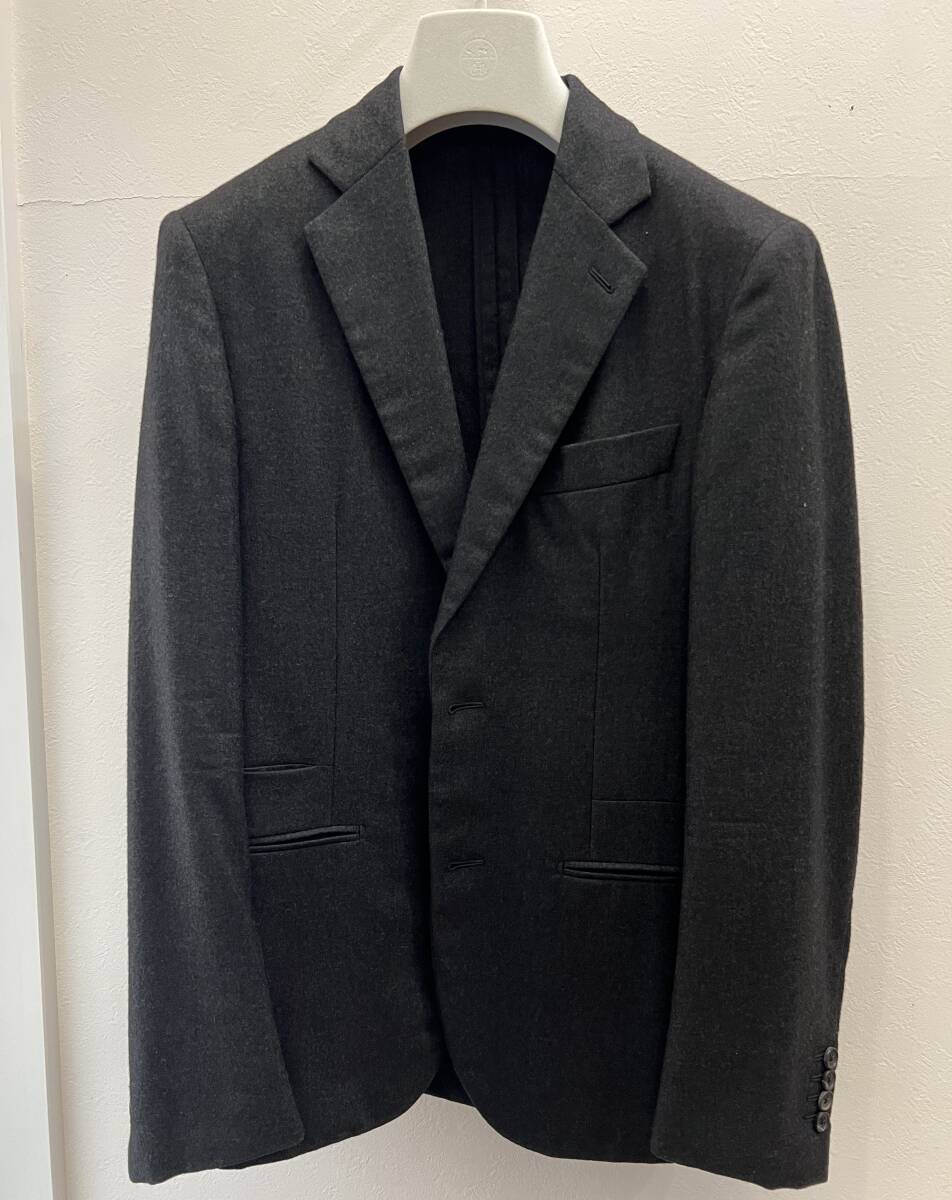 エルメス 超絶カシミア100% スーツ 極上ふわとろ ジャケット パンツ セットアップ 超稀少44 国内正規極美品 定価125万 レザー コート拍卖