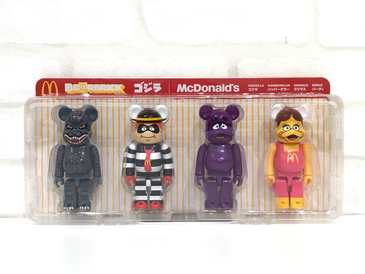 θ【新品未開封品】ゴジラVSマクドナルド ベアブリック 150%×4体セット フィギュア ハンバーグラー グリマス バーディ 完品 S14369544495拍卖