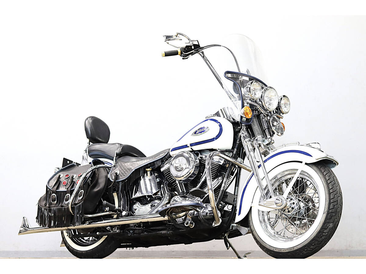 ハーレー FLSTS ヘリテイジスプリンガー 1997y 後期EVO 純正スプリンガー フィッシュテール CVキャブ RSDグリップ OP多数 ETC 検8/9拍卖