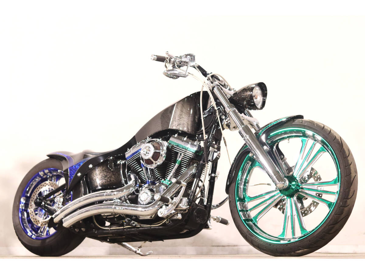 ハーレー FXSTC ソフテイルカスタム 2009y フルカスタム KAMELEON3Dペイント フルコン エアサス PMホイール オープンプライマリー拍卖