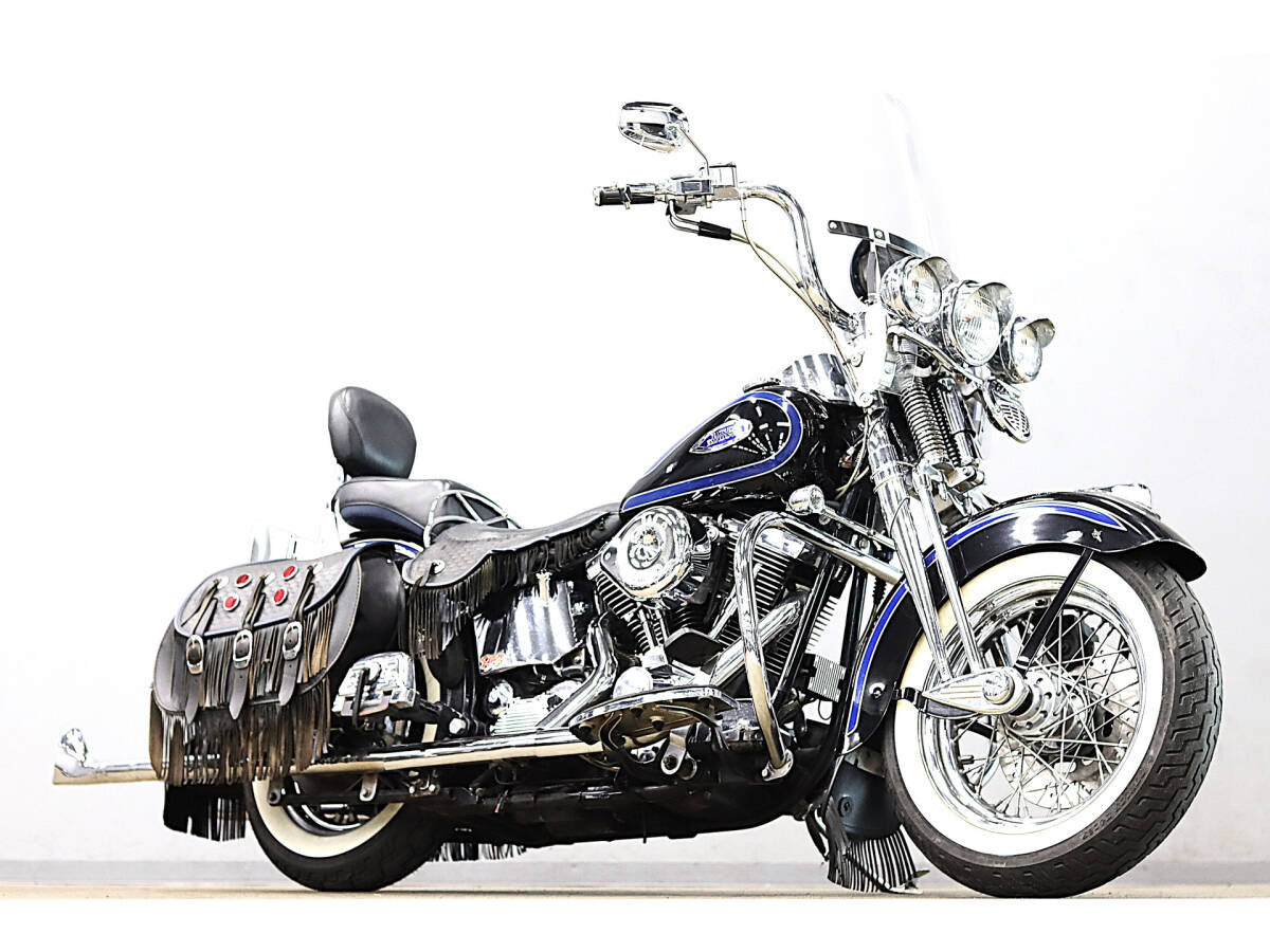 ハーレー FLSTS ヘリテイジスプリンガー 1998y 後期EVO ストックスタイル 純正スプリンガー フィッシュテール S&Sエアクリ HSRキャブ拍卖