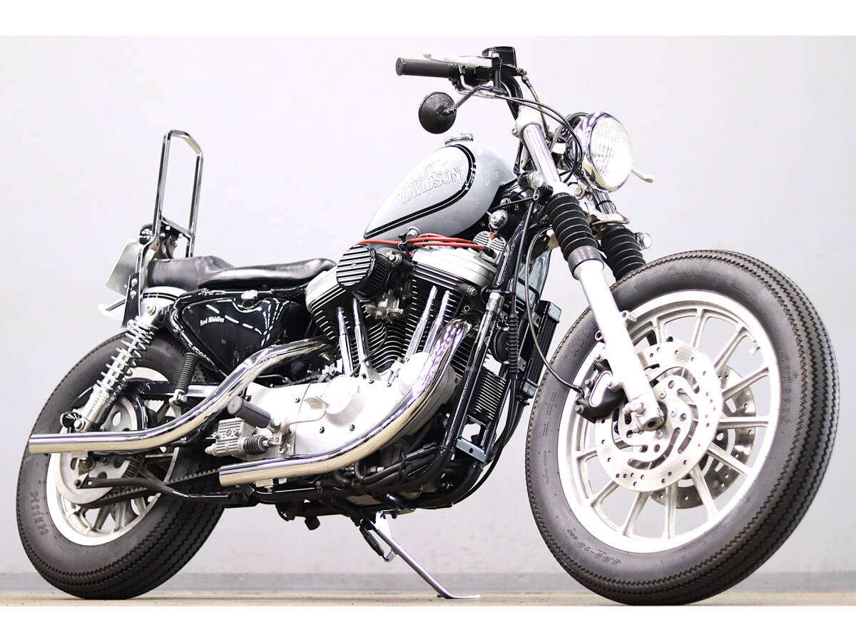 ハーレー XL1200S 2003y 1200cc リジスポ ボバースタイル ドラッグパイプマフラー キング&クイーンシート エッグタンク拍卖