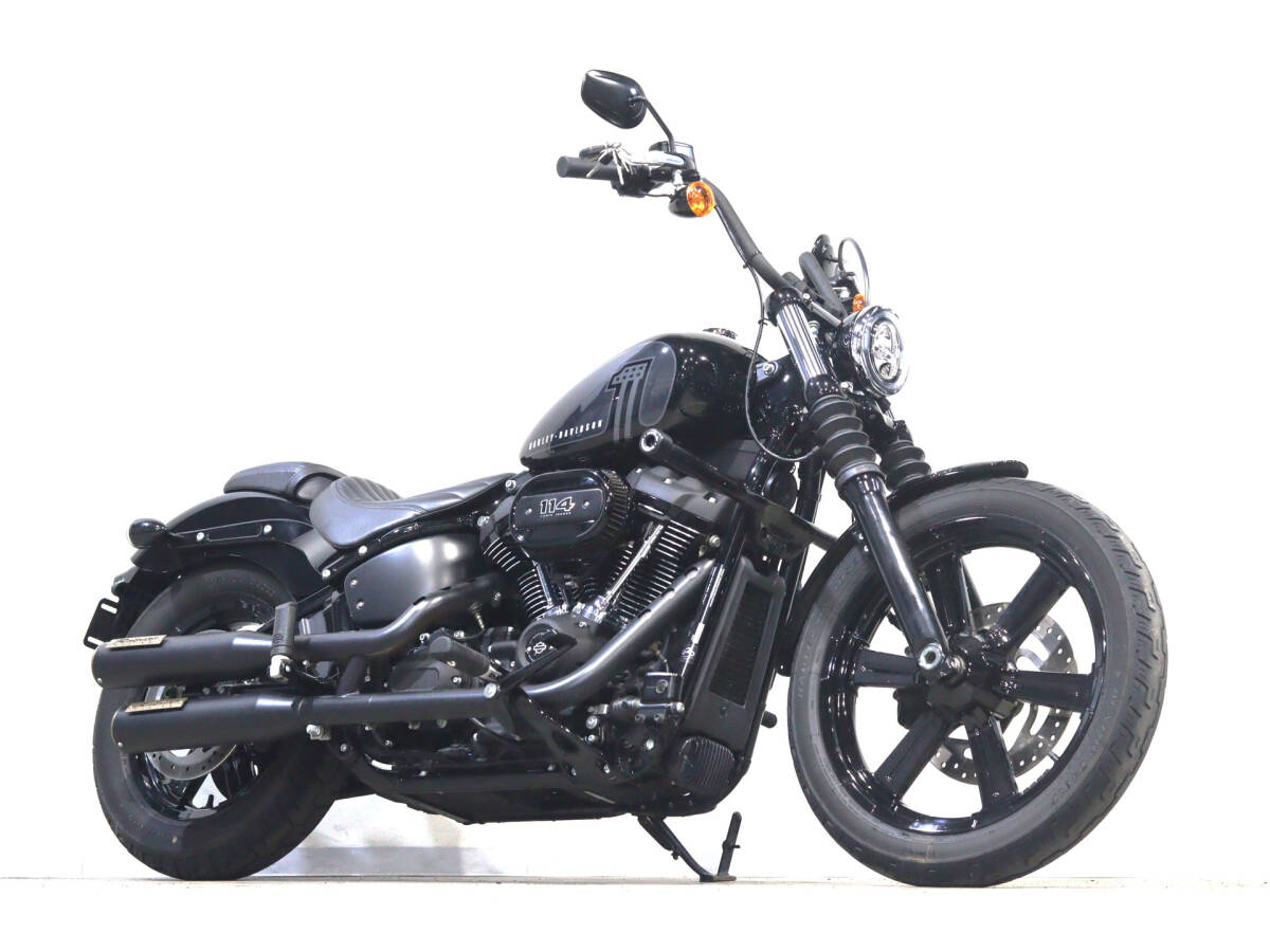 ハーレー FXBBS ストリートボブ 2024y MW8 1868cc 13539km RINEHARTスリップオンマフラー Harley純正OPクラッシュバー ETC2.0 検R9/8拍卖