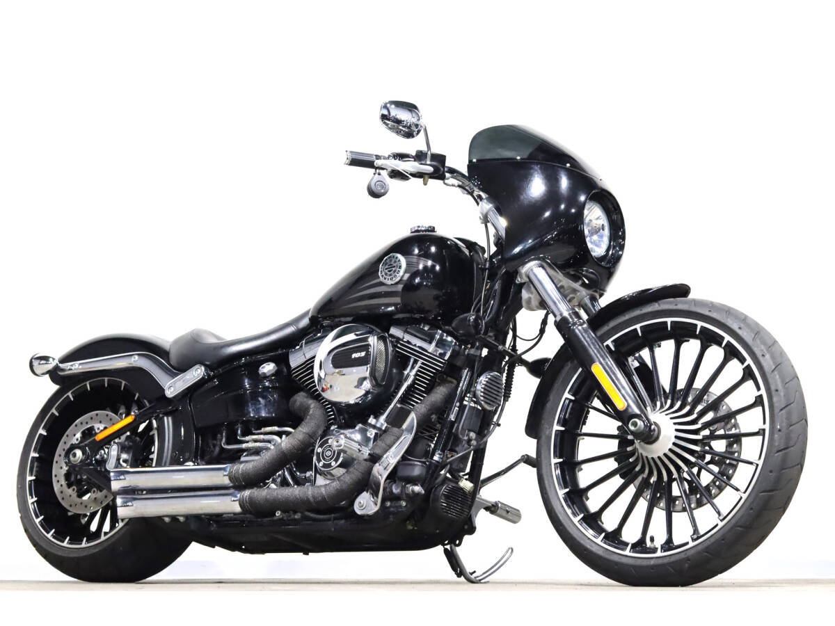 ハーレー FXSB ブレイクアウト ツインカム最終 2017y 1690cc 低走行 12192km タービンホイール BASSANIマフラー ビキニカウル ETC拍卖