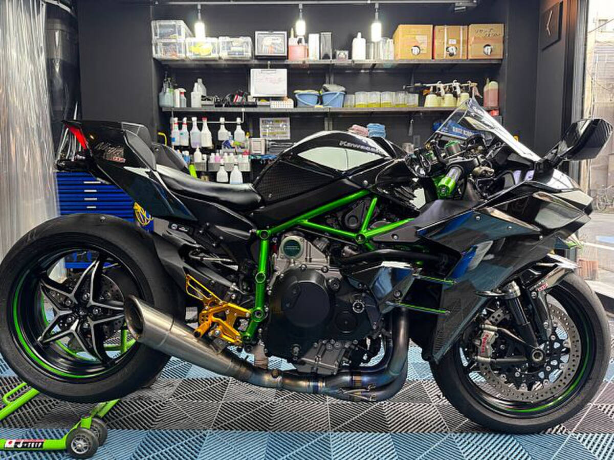 カワサキ Ninja H2 ETC フルエキゾーストマフラー バックステップ ローダウンキット スライダー サイドスタンド クイックシフター拍卖