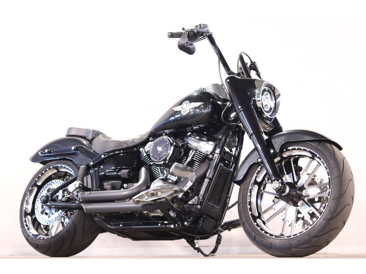 ハーレー FLFBS 2018y 10019km RSDホイール/エアクリ VANCEフルエキ ECMチューニング SaddleMenシート エイプバー サイドナンバー ETC拍卖