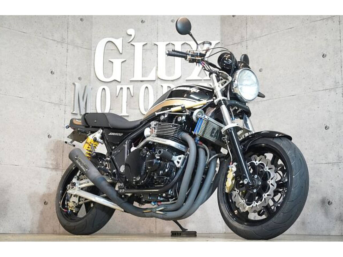 ゼファー1100 HIPOINT鍛造ホイール メガホンマフラー FCR37 OVERスイングアーム バックステップ ブレンボ拍卖